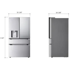LG 29 Cu Ft 36 In Refrigerator Bottom Freezer, French door - LF29S9775S Stainless Steel Online