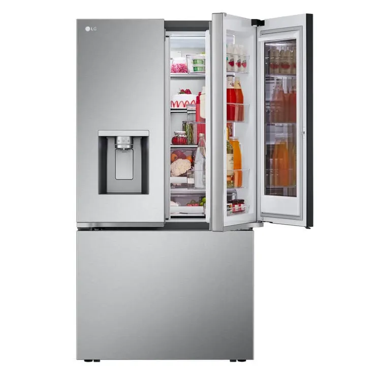 LG 31 Cu Ft 36 In Refrigerator Bottom Freezer, French door - LRYKS3106S Stainless Steel Discount