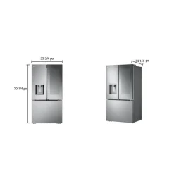 LG 31 Cu Ft 36 In Refrigerator Bottom Freezer, French door - LRYKS3106S Stainless Steel Discount
