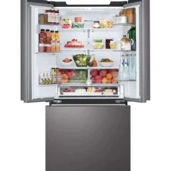 LG 25 Cu Ft 33 In Refrigerator Bottom Freezer, French door - LF25S6330D Black Stainless Outlet