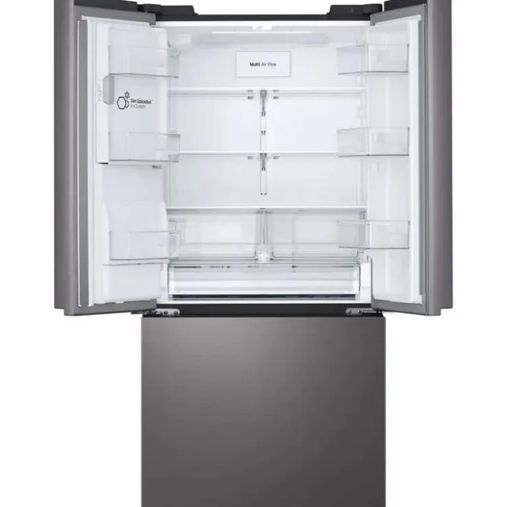 LG 25 Cu Ft 33 In Refrigerator Bottom Freezer, French door - LF25S6330D Black Stainless Outlet