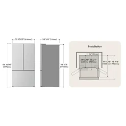 LG 21 Cu Ft 33 In Refrigerator Bottom Freezer, French door - LF21C6200S Stainless Steel Best