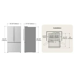 LG 23.7 Cu Ft 36 In Refrigerator Bottom Freezer, French door - LF24Z6530S Stainless Steel Best