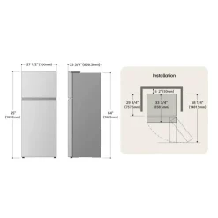 LG 18 Cu Ft 28 In Refrigerator Top Freezer - LT18S2100W White