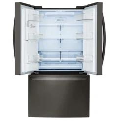 LG 28 Cu ft 36 In Refrigerator Bottom Freezer, French door - LRFS28XBD Black Stainless Outlet
