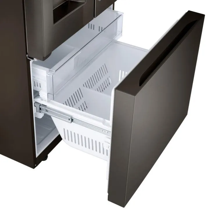 LG 25 Cu Ft 33 In Refrigerator Bottom Freezer, French door - LF25H6330D Black Stainless Clearance