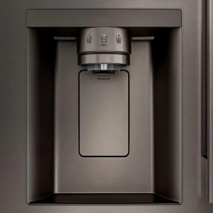 LG 25 Cu Ft 33 In Refrigerator Bottom Freezer, French door - LF25H6330D Black Stainless Clearance