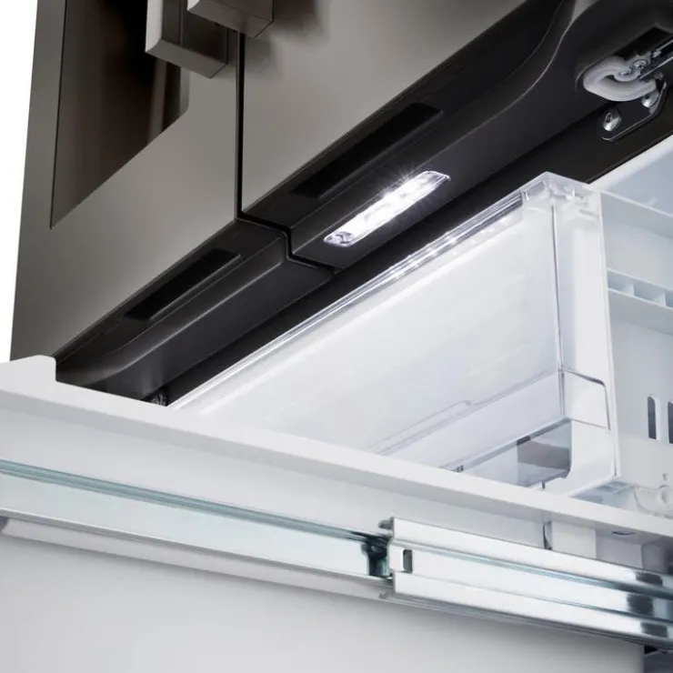 LG 25 Cu Ft 33 In Refrigerator Bottom Freezer, French door - LF25H6330D Black Stainless Clearance