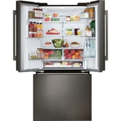 LG 25 Cu Ft 33 In Refrigerator Bottom Freezer, French door - LF25H6330D Black Stainless Clearance