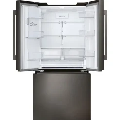 LG 25 Cu Ft 33 In Refrigerator Bottom Freezer, French door - LF25H6330D Black Stainless Clearance