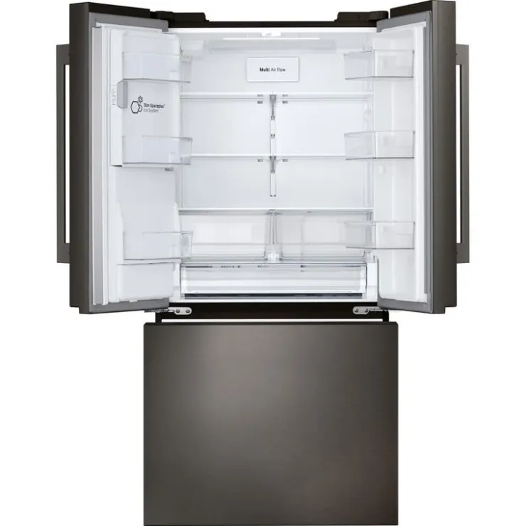 LG 25 Cu Ft 33 In Refrigerator Bottom Freezer, French door - LF25H6330D Black Stainless Clearance