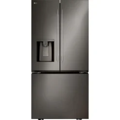 LG 25 Cu Ft 33 In Refrigerator Bottom Freezer, French door - LF25H6330D Black Stainless Clearance