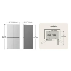 LG 18 Cu Ft 33 In Refrigerator Bottom Freezer, French door - LF19C8200S Stainless Steel Hot