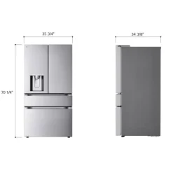 LG 29 Cu Ft 36 In Refrigerator Bottom Freezer, French door - LF29S9730S Stainless Steel Hot