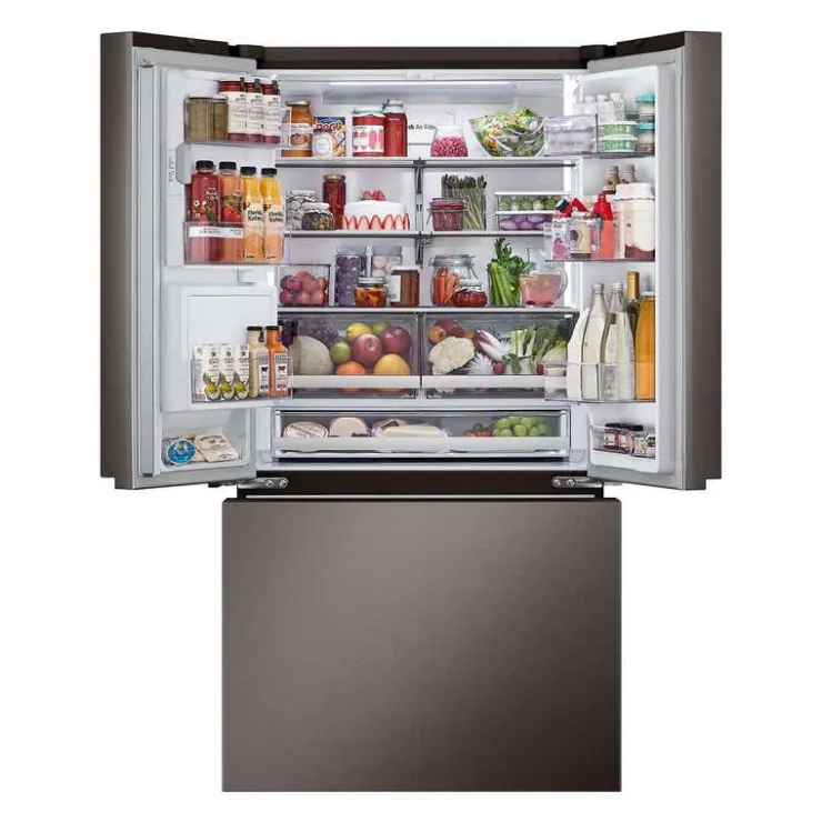 LG 26 Cu Ft 36 In Refrigerator Bottom Freezer, French door - LRYXC2606D Black Stainless Best