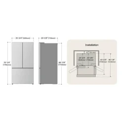LG 26 Cu Ft 36 In Refrigerator Bottom Freezer, French door - LRYXC2606D Black Stainless Best