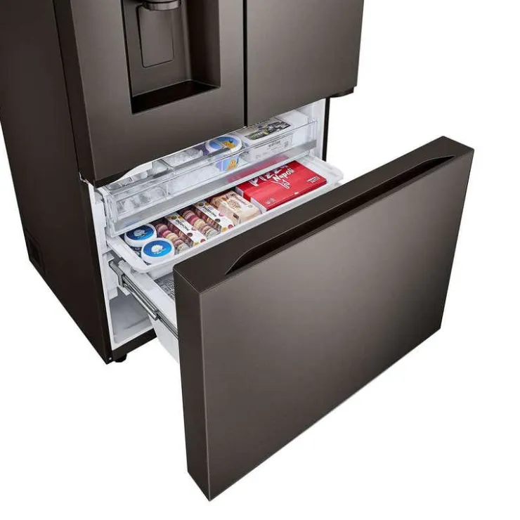 LG 26 Cu Ft 36 In Refrigerator Bottom Freezer, French door - LRYXC2606D Black Stainless Best