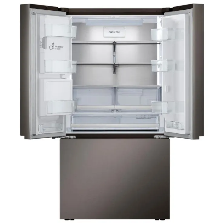 LG 26 Cu Ft 36 In Refrigerator Bottom Freezer, French door - LRYXC2606D Black Stainless Best