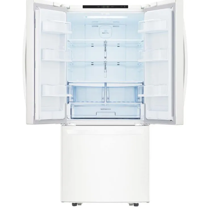 LG 30 in 21,8 Cu ft Refrigerator Bottom Freezer, French door - LRFNS2200W White Sale