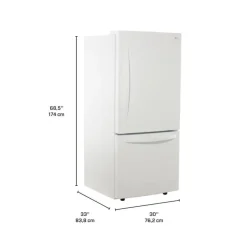LG 30 in 22 Cu ft Refrigerator Bottom Freezer - LRDNS2200W White Discount