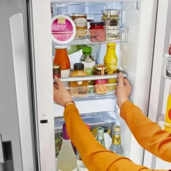 LG 36 in 30 Cu ft Refrigerator Bottom Freezer, French door - LRFDS3016S Stainless Steel New