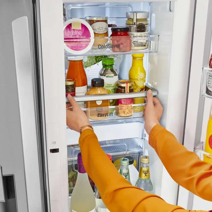 LG 36 in 30 Cu ft Refrigerator Bottom Freezer, French door - LRFDS3016S Stainless Steel New