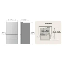 LG 36 in 25 cu ft Refrigerator Bottom Freezer, French door - LF29S8365S Stainless Steel Sale