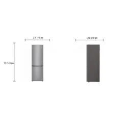 LG 24 in 11,9 cu ft Refrigerator Bottom Freezer - LBNC12231V Platinum Silver Best