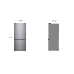 LG 28 in 15 cu ft Refrigerator Bottom Freezer - LBNC15251V Platinum Silver Online