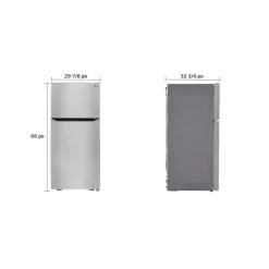 LG 30 in 20 cu ft Refrigerator Top Freezer - LTCS20020S Stainless Steel Outlet