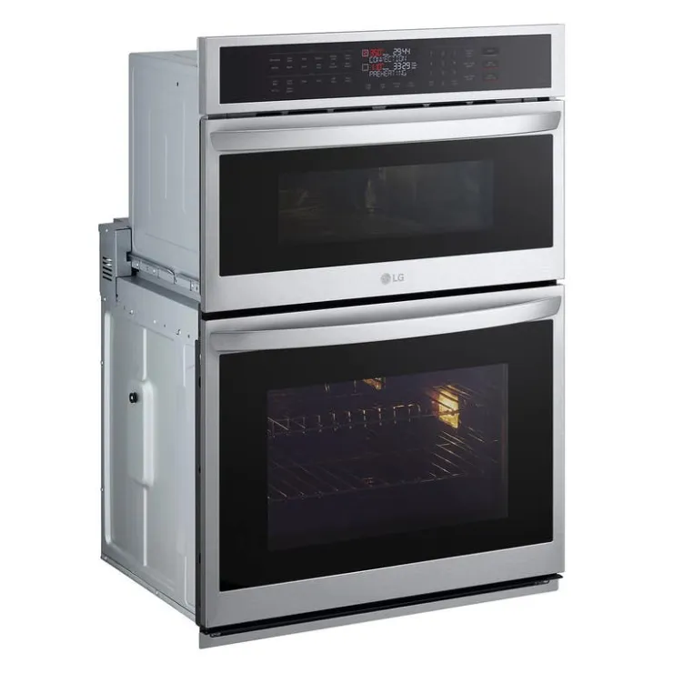 LG Double Wall Oven 30" Electric - WCEP6423F Stainless Steel Hot