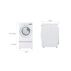 LG Dryer Front-Load 27" - DLE3400W White Sale