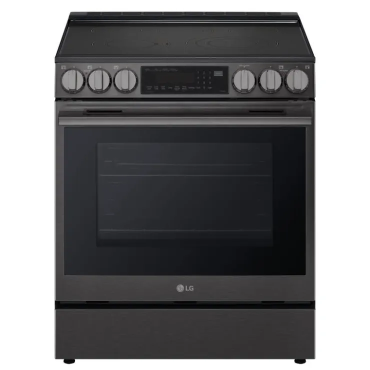 LG Range 30" Electric Glass-Ceramic - LSEL6335ZE Black Stainless Outlet