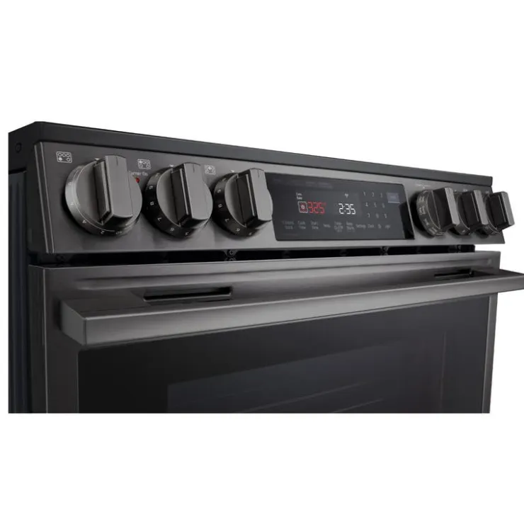 LG Range 30" Electric Glass-Ceramic - LSEL6335ZE Black Stainless Outlet