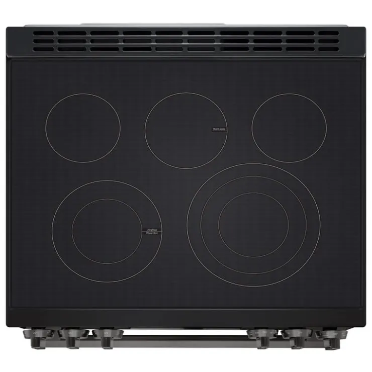LG Range 30" Electric Glass-Ceramic - LSEL6335ZE Black Stainless Outlet
