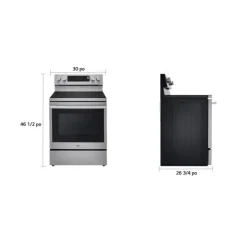 LG Range 30" Electric Glass-Ceramic - LREN6325XE Stainless Steel Outlet