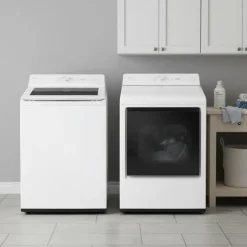 LG Washer & Dryer Kit, , Top-Load - WT8205-DLE White Discount
