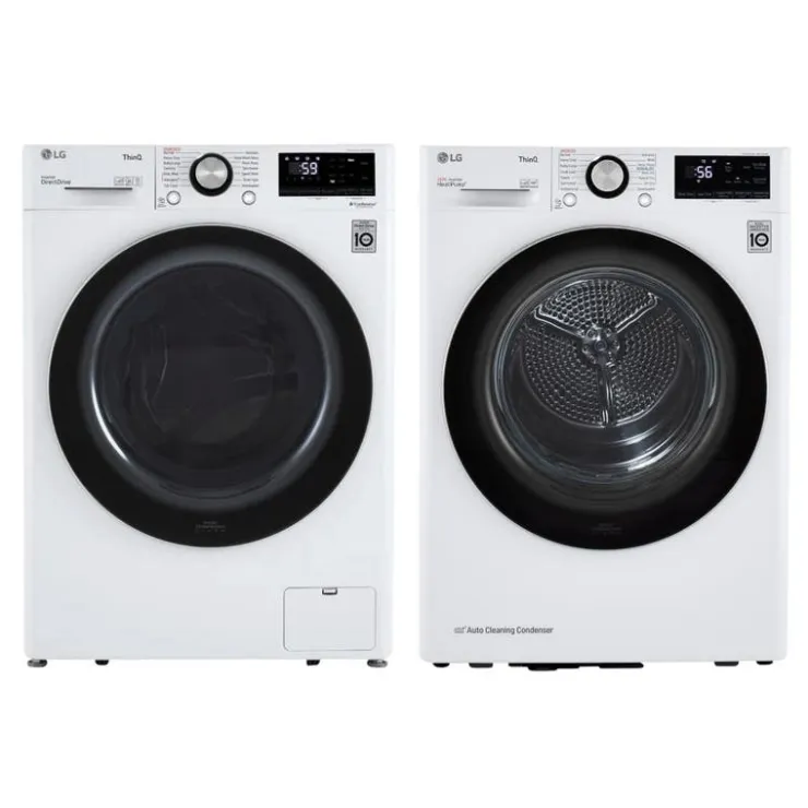 LG Washer & Dryer KIt, , Front-Load - WM-DLHC1455 White Discount