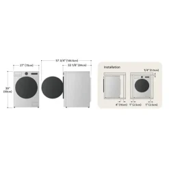 LG Washer Front-Load 27" - WM6700HBA Black Stainless