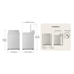 LG Washer Top-Load 27" - WT6105CW White Clearance