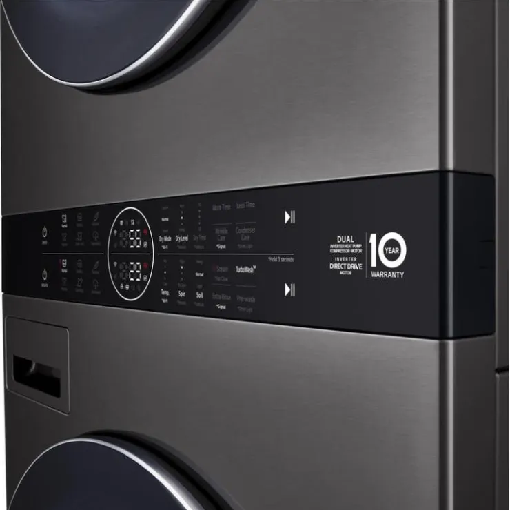 LG WashTower, , 27", Front-Load - WKHC252HBA Black steel Best