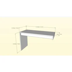 Nexera Liber-T Reversible Desk Panel, White And Walnut - Brown and White Outlet