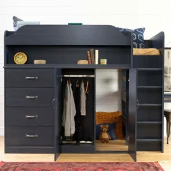 Meubles South Shore Loft Bed With Desk - South Shore Blueberry Hot