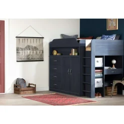 Meubles South Shore Loft Bed With Desk - South Shore Blueberry Hot