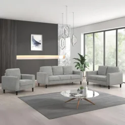 Loveseat with Cup Holders Grey Hot