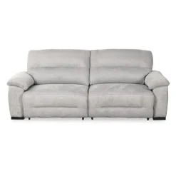 Loveseat with Power Sliders White/Beige Sale
