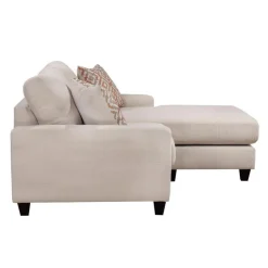Sofa By Fancy Loveseat with Reversible Chaise Beige Sale