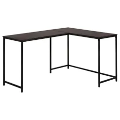 Monarch L-shaped computer desk - corner / metal base / large desk - 58