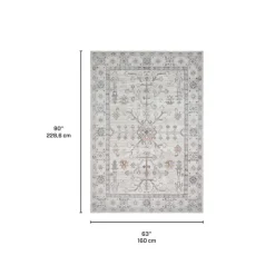 Machine Washable Indoor Rug - 5 x 7 Beige/Grey/Gold Best