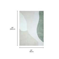 Machine Washable Indoor Rug - 5 x 7 Green/Grey/Beige Sale
